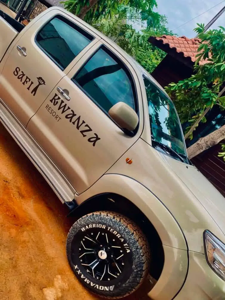 Safi Kwanza Resort branded 4x4 vehicle